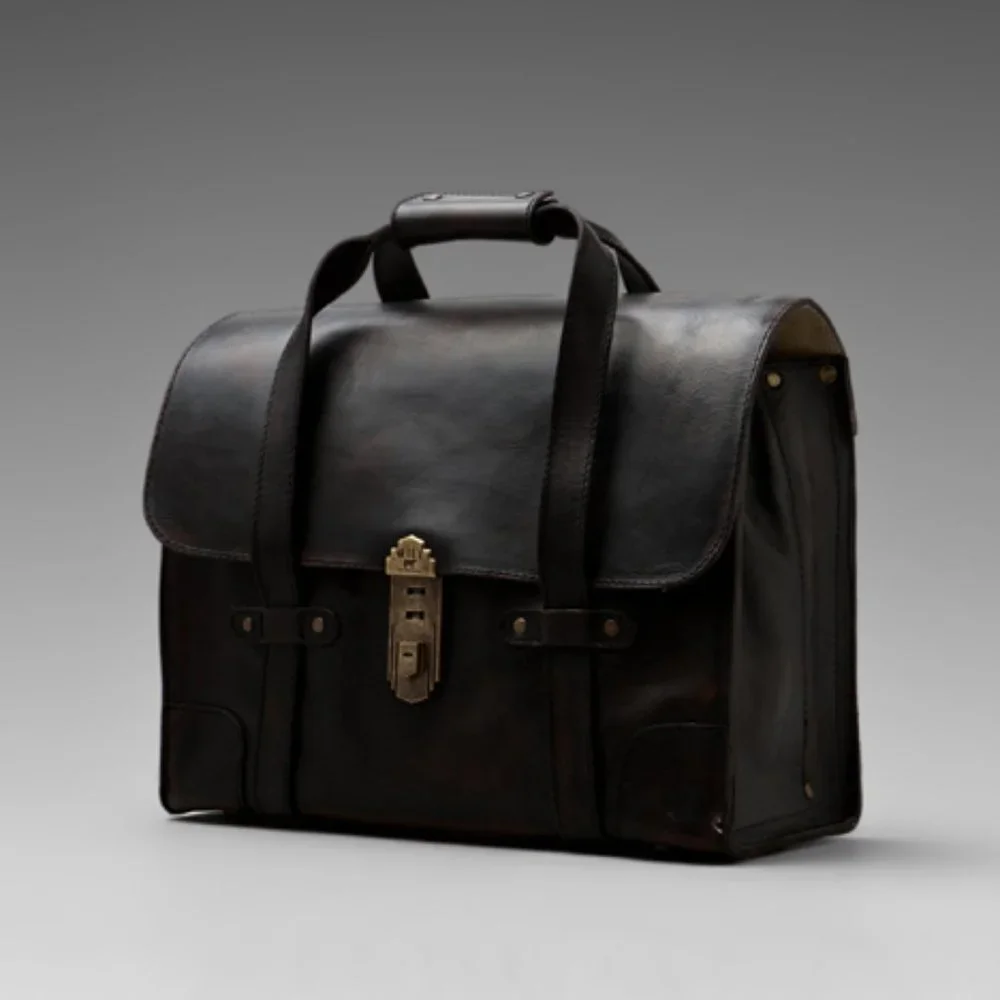 Will Leather Goods Everett Satchel Leather Briefcase